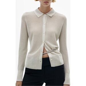 Mango Cream Button-Up Top